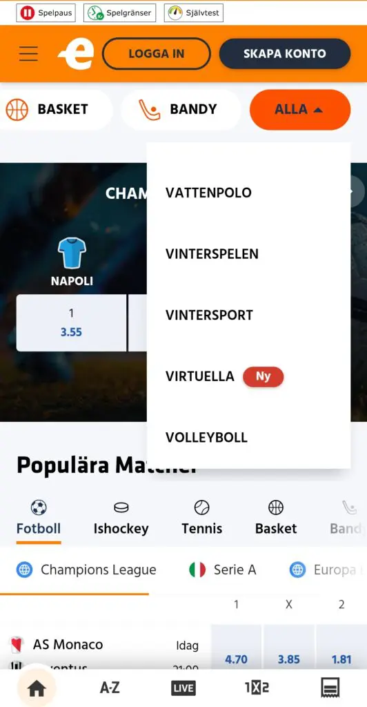 Expekt Virtuella Sporter