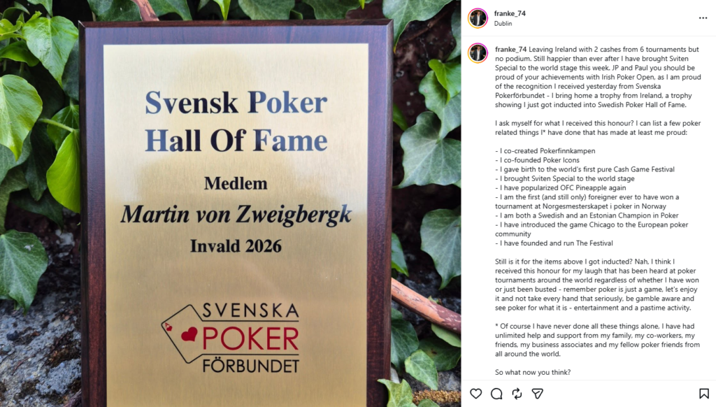 Franke svenska poker hall of fame