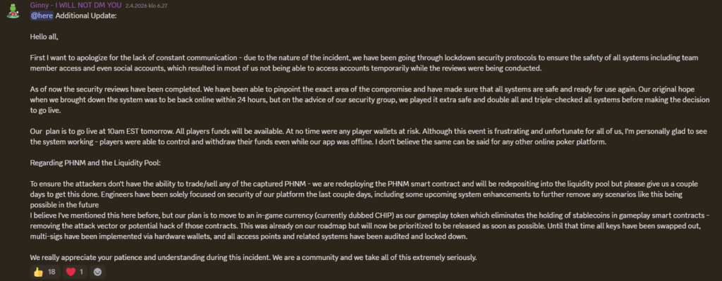 Phenom Poker kommunikation