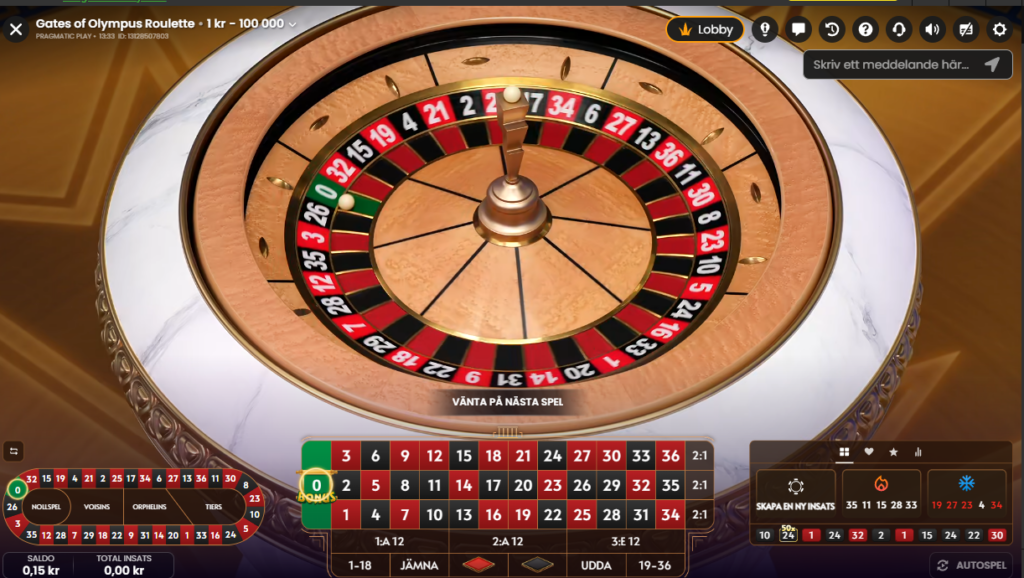 Bonus number Gates of Olympus Roulette