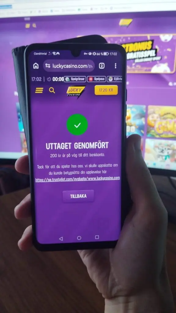 Luckycasino uttag
