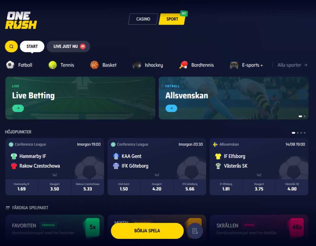 Onerush sportsbook