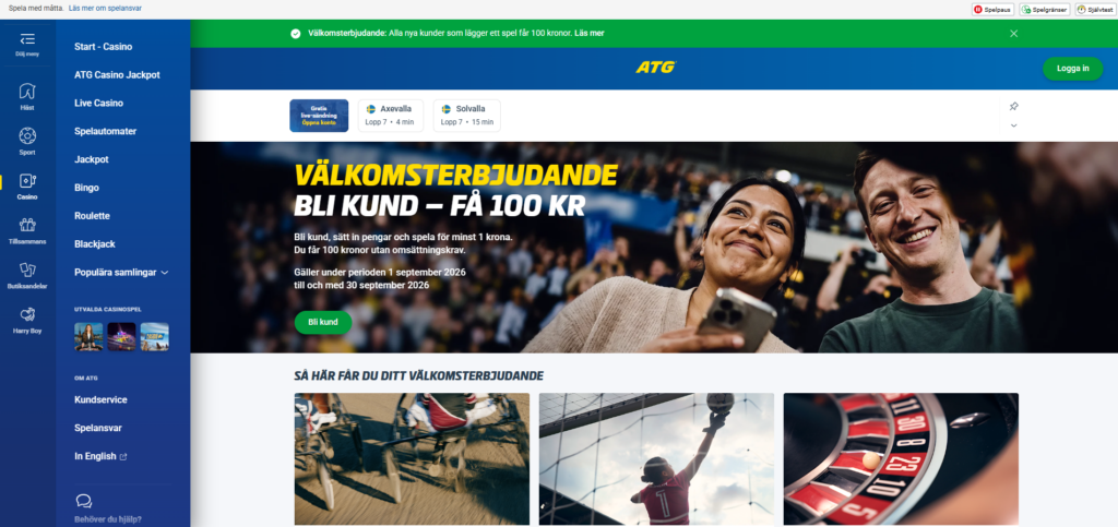 ATG bonus 100 kr