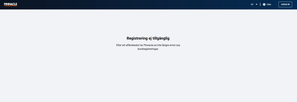 Pinnacle registrering