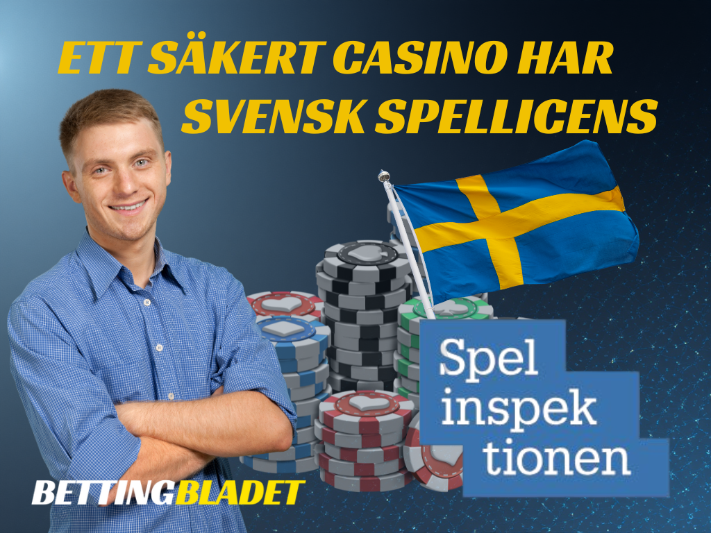 Ett säkert casino har svensk spellicens
