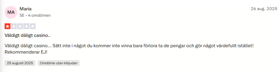 Väldigt dåligt casino