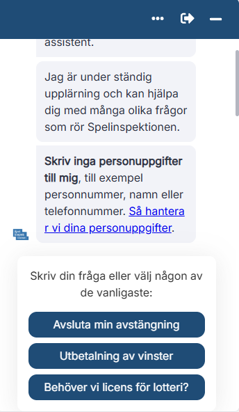 Digital assistent spelinspektionen