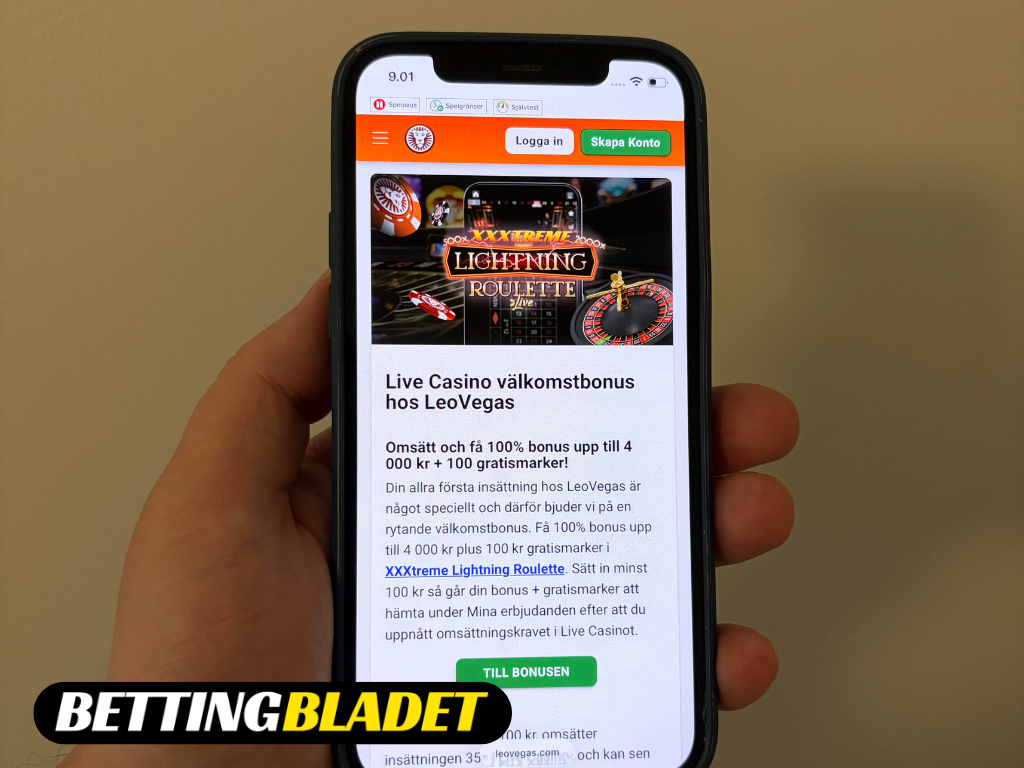 Live casino bonus