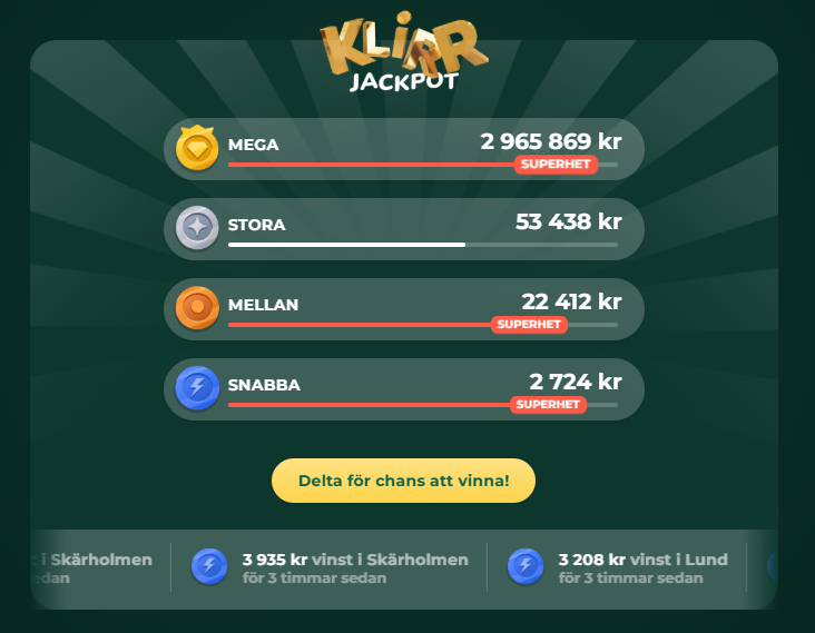 Klirr jackpot