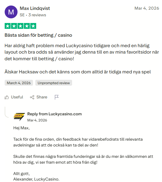 Luckycasino trustpilot