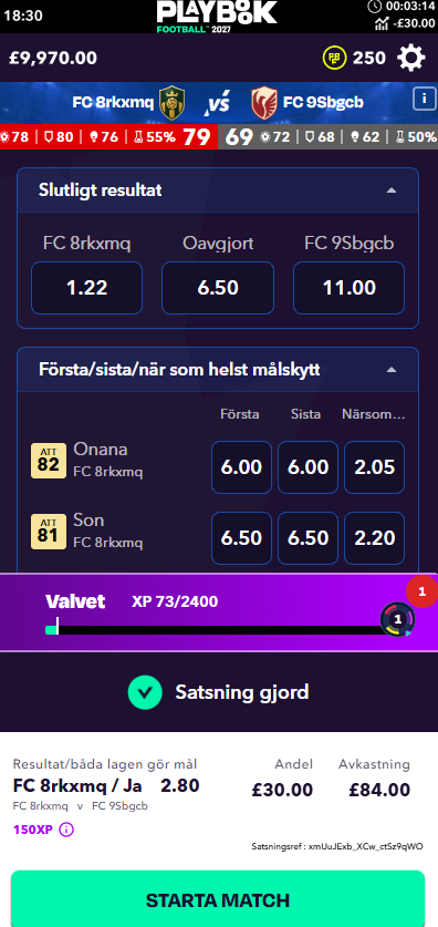 Playbook Fusion Football betting