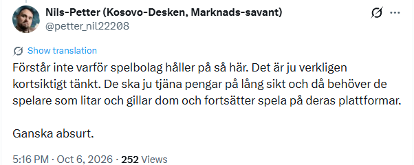 x kommentar betsson